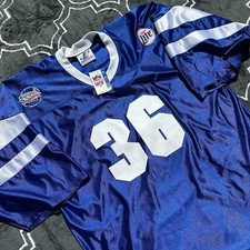 Vintage Super Bowl XXXVI 2002 Football Jersey Blue Logo Athletic Adult XL NWT