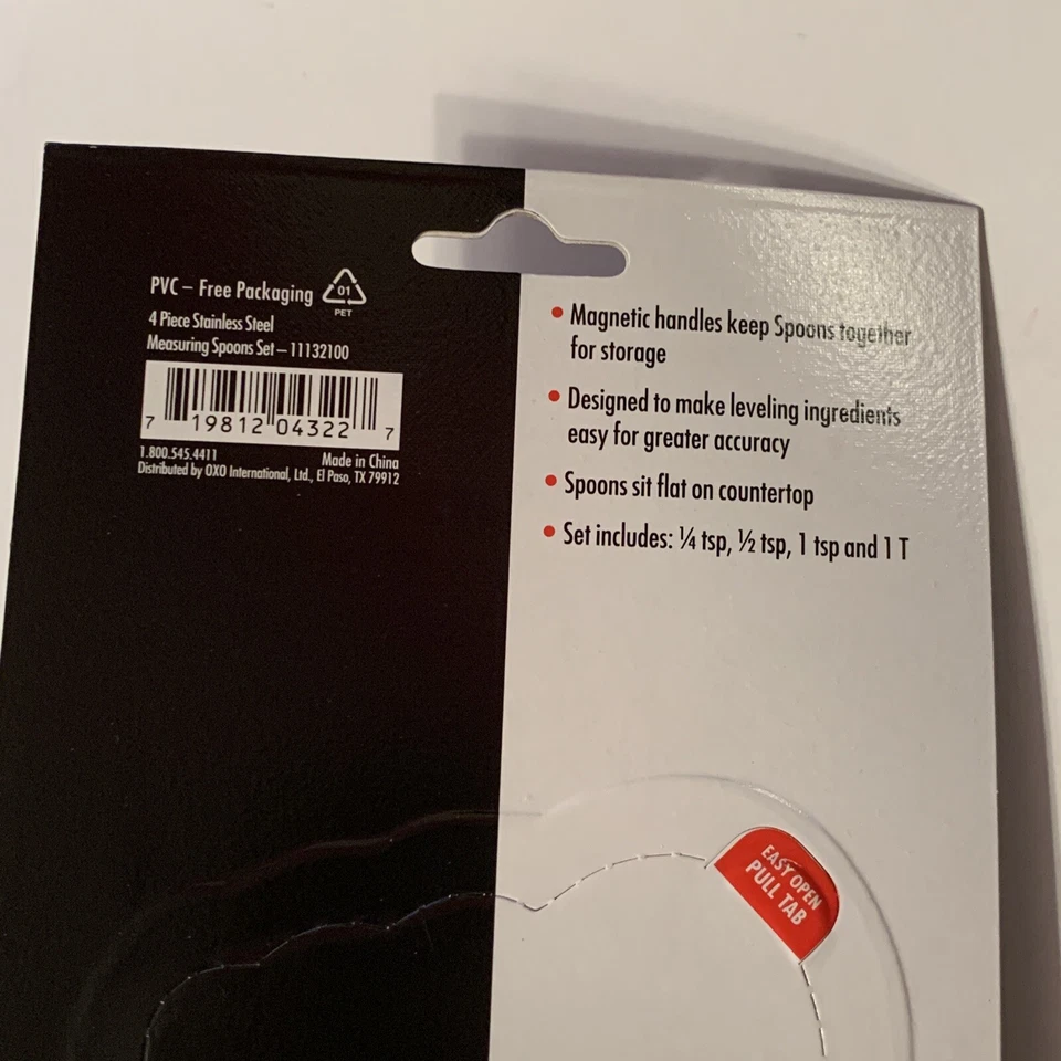 OXO Good Grips 4 Pc Stainless Steel Measuring Spoon Set Magnetic Handles New Tg  - Image 4 of 4