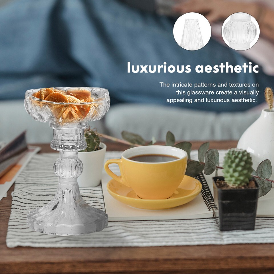 European Transparent Glass Jar Clear Glass Sugar Jar Fruit Dish Glass