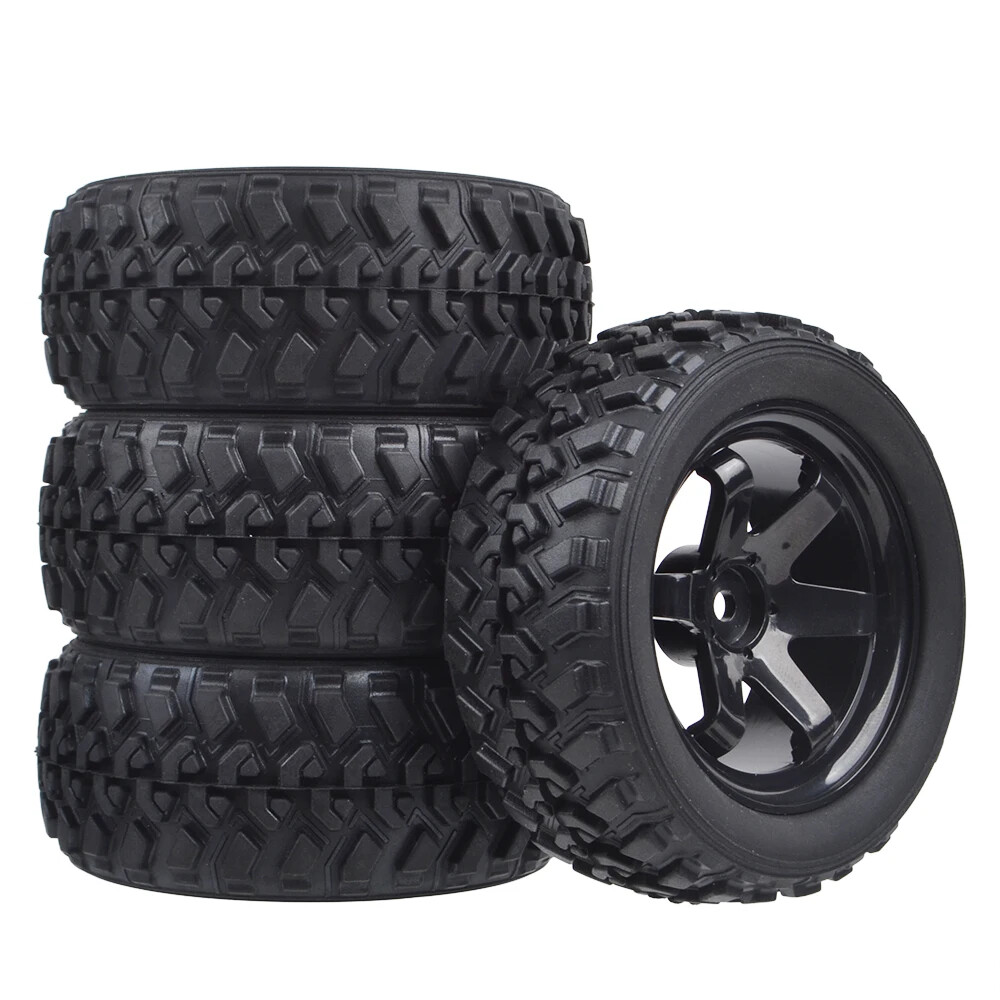 RC Auto Reifen 68mm | 4 Stück Rally Gummireifen | Für 1/10 Modellautos