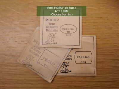Uhrenglas Acrylform - Nr. 1 bis 999 + ROBUR [NOS] eckig rechteckig