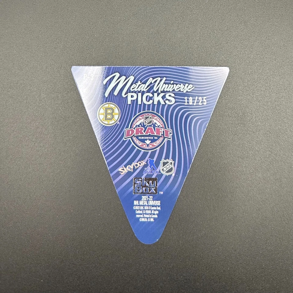 2021-22 SkyBox Metal Universe BRAD MARCHAND #P-3 Picks Acetate Spectrum /25 - Image 2 of 3
