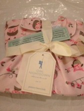 Pottery Barn Kids Owl Nightgown Pink/Gray Size 3 Pajamas Sleep ware Christmas