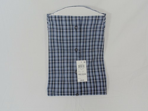 Alfani Blue Gray Plaid Dress Shirt Sz Small 14.5 32 33 NWT $50 - Picture 4 of 5