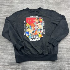 Space Jam Sweatshirt Si M Looney Tunes Michael Jordan Bugs Bunny Pullover Black