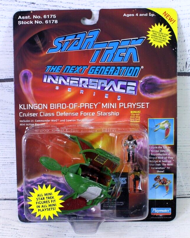 1994 Star Trek InnerSpace Series Klingon Bird of Prey Mini Playset Playmates