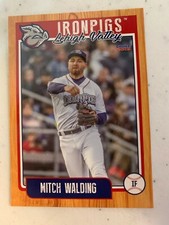 Mitch Walding 2019 Lehigh Valley Iron Pigs Team Card