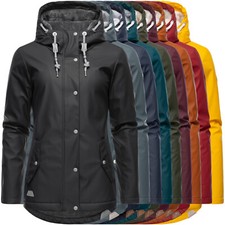 Ragwear Femmes Hiver Veste Court Parka Pluie Manteau Capuche Ourson Doublé Marge