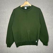 VTG Russell Athletic Sweatshirt Men's M Forest Green Pullover Crewneck USA Made