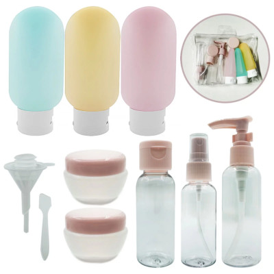 11-Pack Leak-Proof Travel Bottles Set for Toiletries and Shampoo