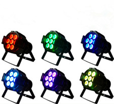 6pc /lot DMX512 indoor mini 7 18W RGBWA UV 6-in-1 LED PAR Light