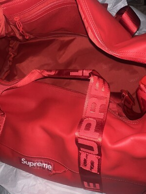 Supreme Leather Red Duffel | eBay