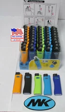 LOT OF 5,10,20,50-- "MK" Grip Fulll Size Refillable Cigarette Premium Lighter 