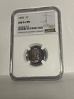 NGC MS-64 BN 1895 Indian Head Cent, Attractively toned specimen.