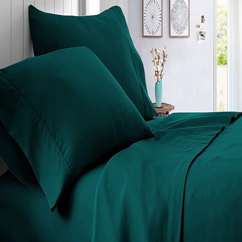 Ultimate Egyptian Cotton 1000TC 4 PCs Sheet Set Select AU Size Multi Colors - Foto 10 di 315