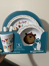 Toddler birthday bear feeding set