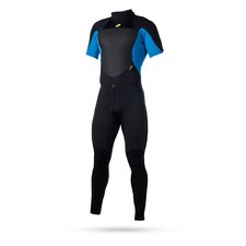 Magic Marine Junior Ultimate 3/2mm Back-Zip Flatlock Shortarm Wetsuit - Blue
