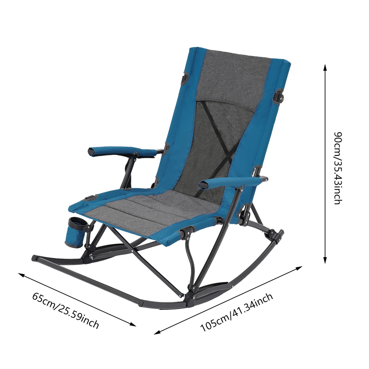 Portable Folding Rocking Camping Chair Foldable Rocking Chair for