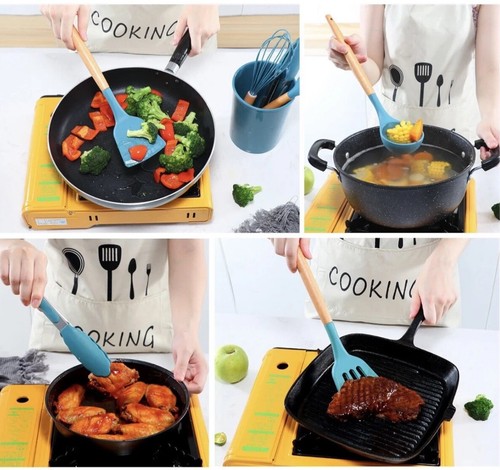 GREY Kitchen Cooking Utensils Set (12 pieces) - Picture 4 of 4
