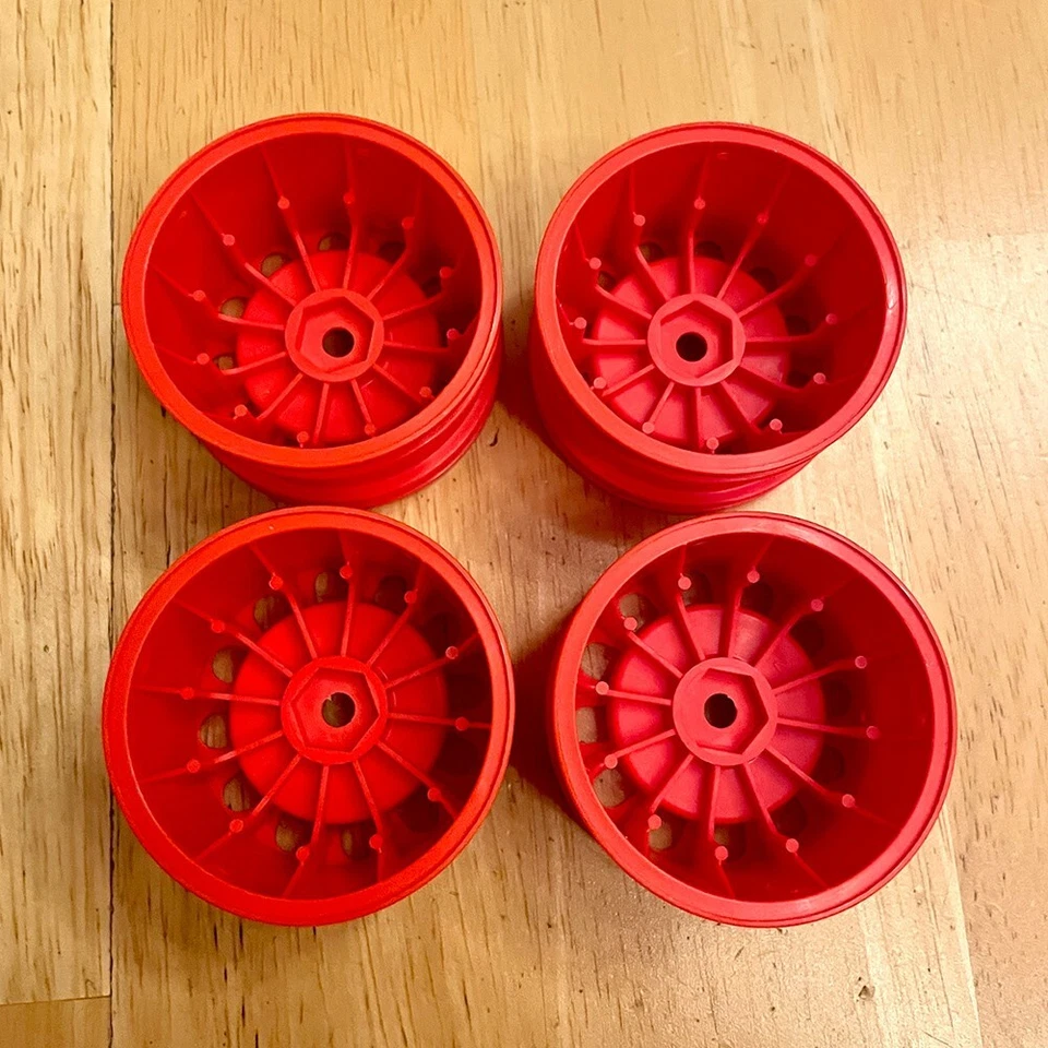 Tamiya Avante NEW Wheel Set Bright Red Repro - Rare Vintage RC - Image 4 of 4