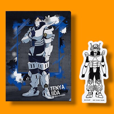 My Hero Academia Continuous Stars A4 Clear File Sticker Set Prize H Tenya Ida
