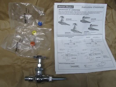 American Standard Chicago Faucet Air, Gas, Vacuum Valve Chrome Laboratory Nos