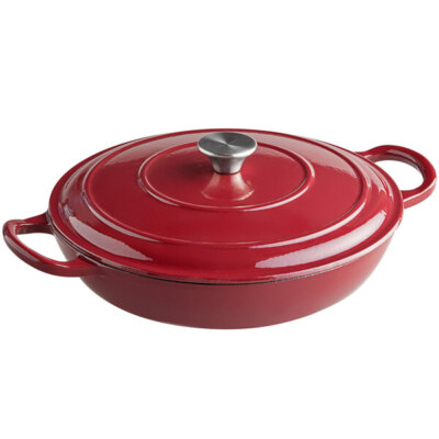 Valor 3.25 Qt. Enameled Cast Iron Brazier / Casserol Dish (select color below)