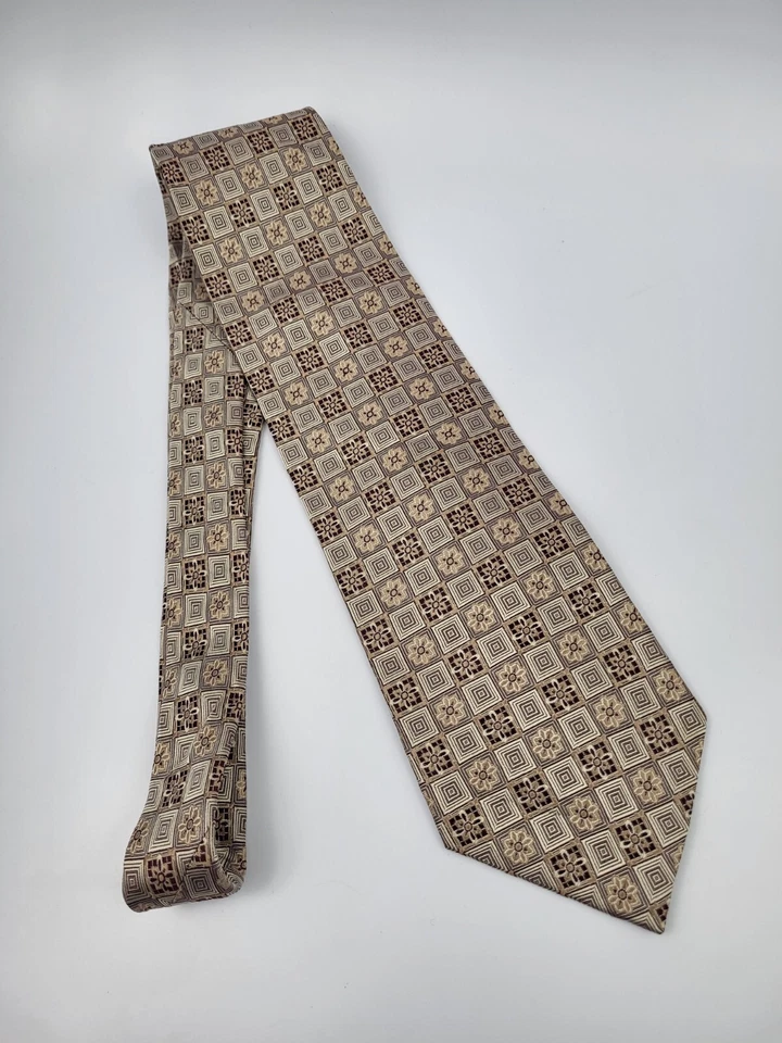 Joseph & Feiss шелковый галстук бежевый красный коричневый клетку мужчин галстук 57 x 3,7/8 - Изображение 2 из 4