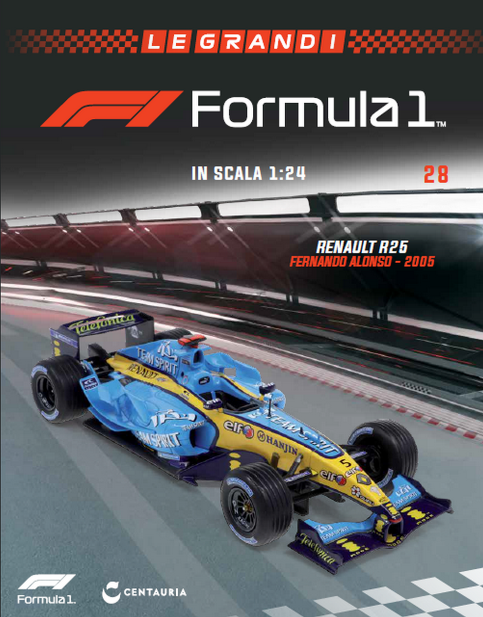 RARE 1:24 F1 RENAULT R25 - Fernando Alonso 2005 ALTAYA +Magazine