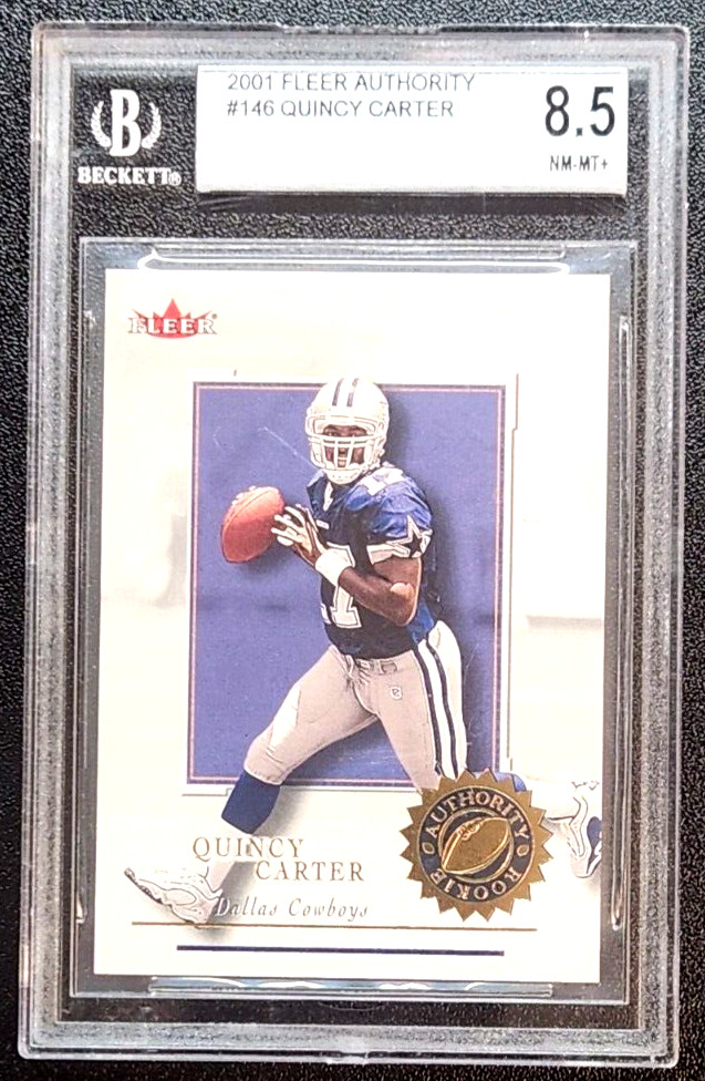 2001 Fleer Authority #146 - Quincy Carter (RC) /1350 BGS 8.5