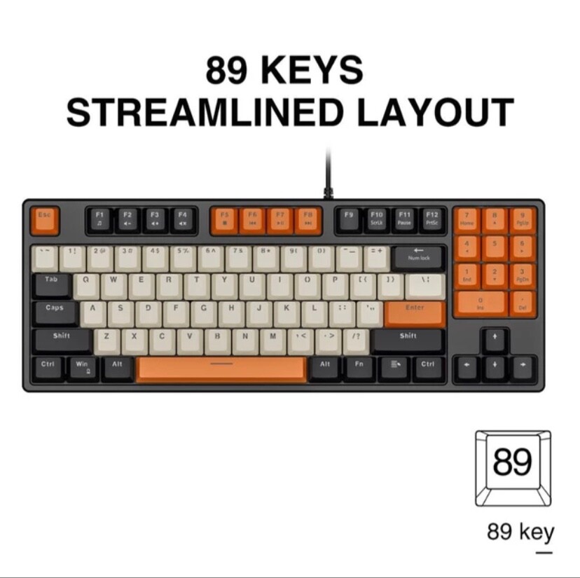 Havit Gaming Mechanical Keyboard, Red Switch, TKL. Free shipping: 2 to 3 weeks.