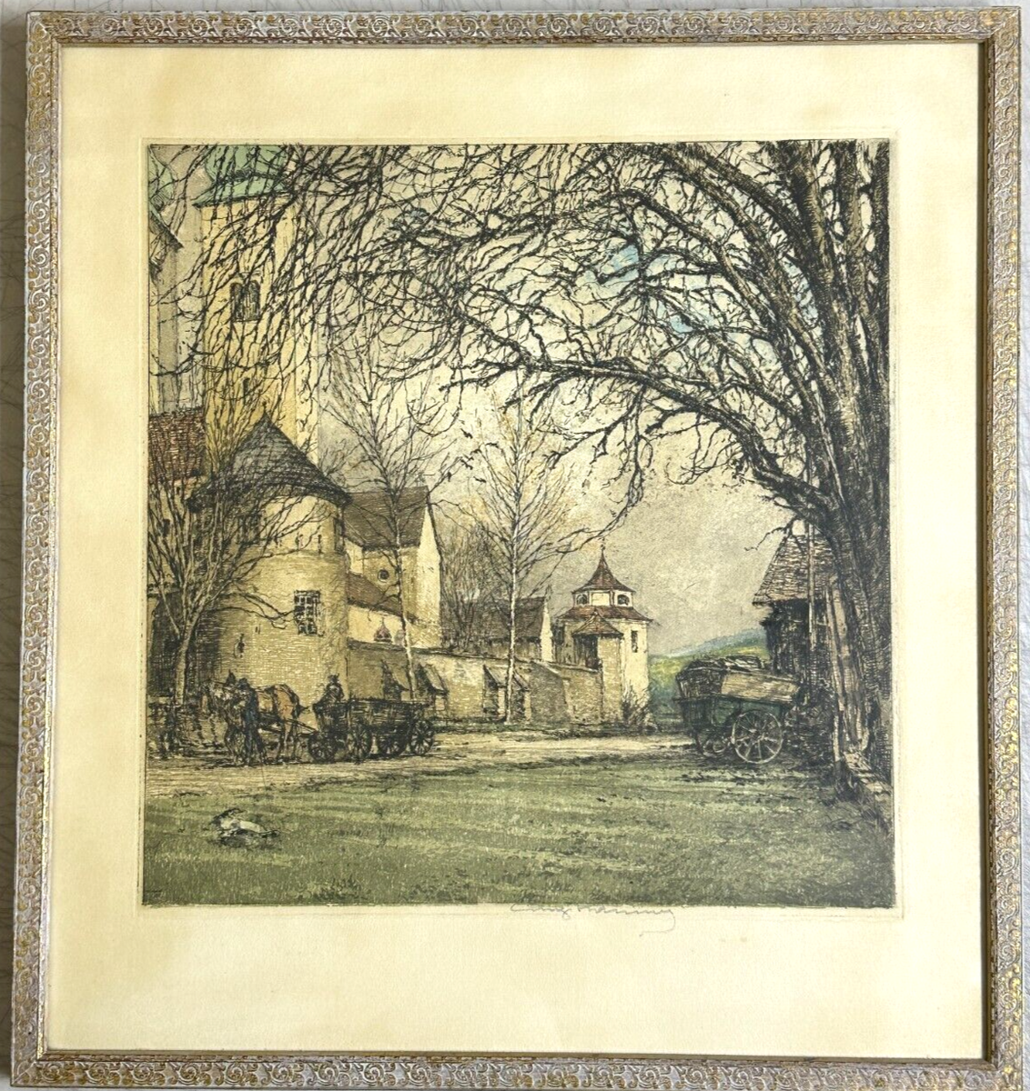 ルイージ・カシミール Luigi Kasimir 版画 LUIGI KASIMIR Color Etching 