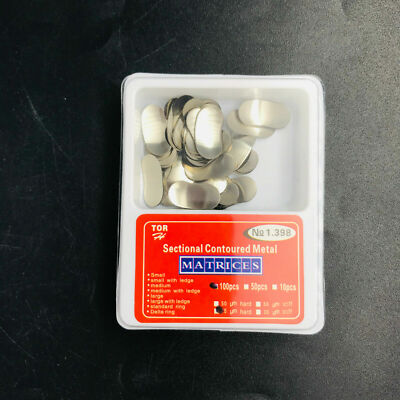 100 Pcs Dental Sectional Contoured Matrices Refill Metal 100 Pcs Dental Sectional Contoured Matrices Refill Metal