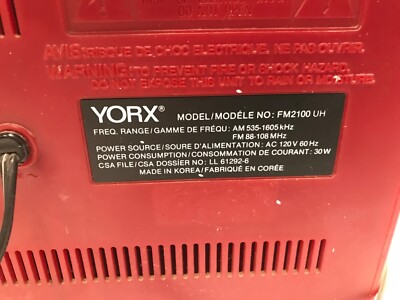 Vintage Rare YORX Newave Turntable Stereo System Dual Cassette