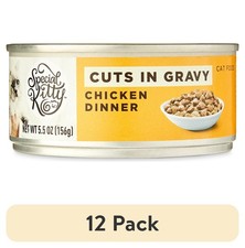 Chicken Gravy Dinner Cuts Wet Cat Food 5.5 Ounce Can 12 Pack Balanced Formula 2.59 per gallon