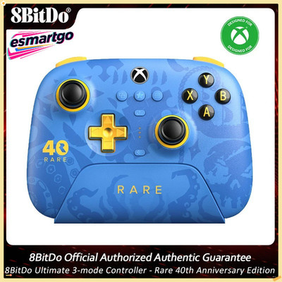 8BitDo 40th RARE Ultimate-3-Mode Controller - Xbox/Apple/PC, Hall Joysticks