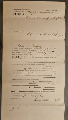 1832 Connecticut Court Writ   Stamford v. Connecticut Turnpike Co. Osborne...