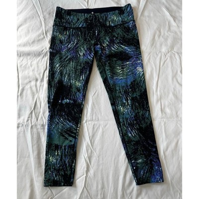 EUC Tuff Athletics multicolor ankle length leggings, Size Medium