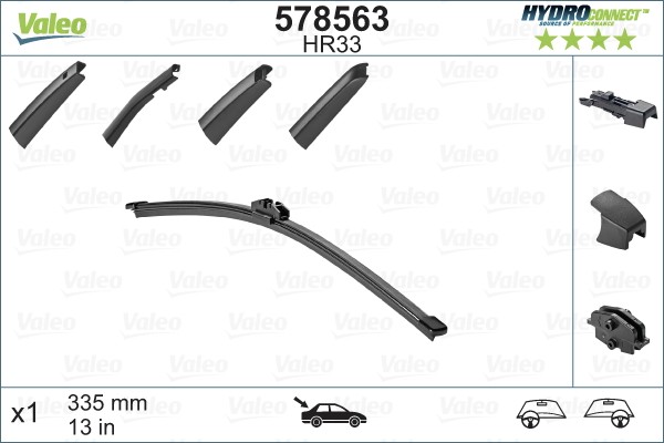 1X Valeo 578563 Wischblatt FüR Land Rover Seat Cupra-image