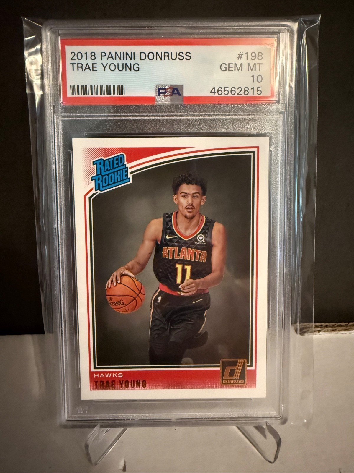 Trae Young #198 Basketball Cards 2018 Panini Donruss trading card — raw and PSA graded price guide