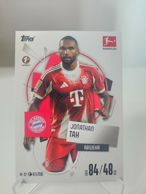 Topps Match Attax Bundesliga 25/26 Jonathan Tah 1st Edition Bayern München FE-27