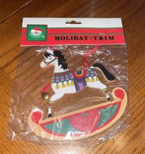 Vtg Kurt Adler Rocking Horse Christmas Ornament.