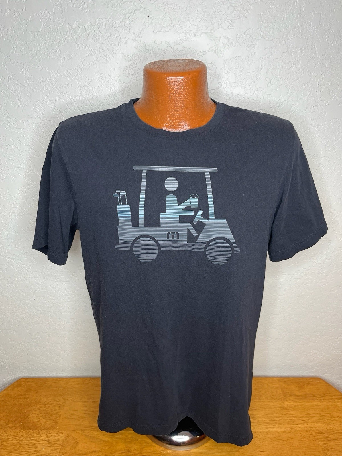 Men's Travis Mathew S/S Classic T-Shirt Medium M - Black - Pima Cotton