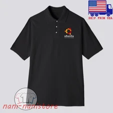 Ubuntu Linux Men's Printed Black Size S-3XL