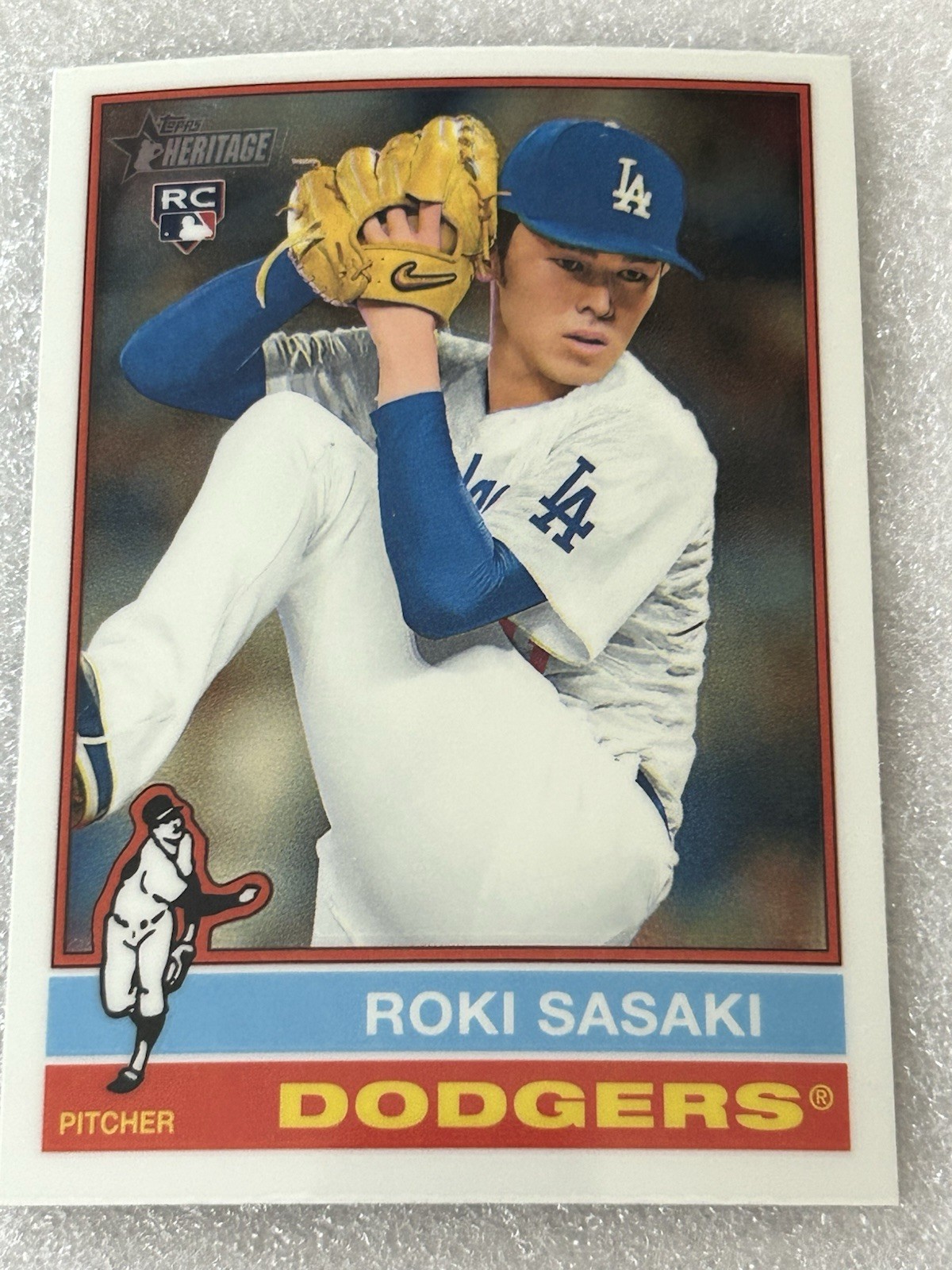 Roki Sasaki 2025 Topps Heritage Chrome #224 RC Los Angeles Dodgers