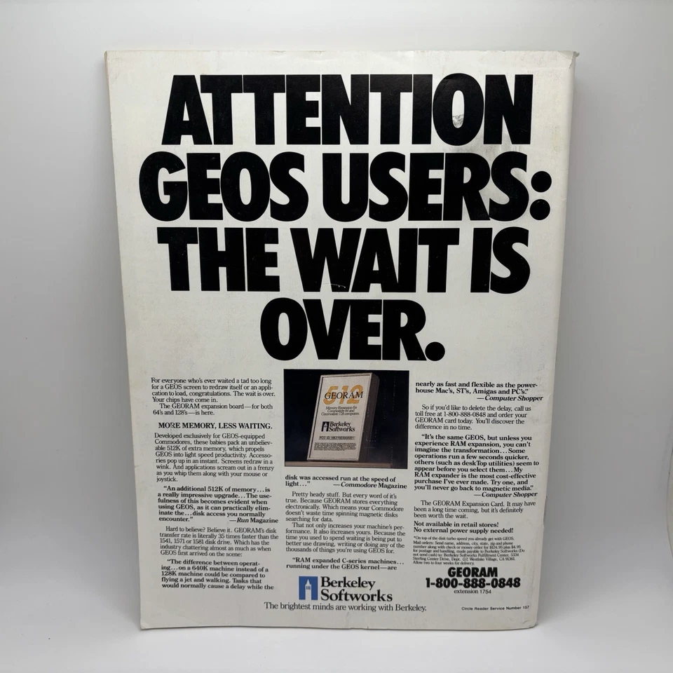 Compute!'s Gazette для журнала Commodore 64/128 апрель 1990 с регистрационной карточкой - Изображение 2 из 4