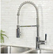 Project Source - Flynt - Commerical Style Kitchen Faucet - Model H90K-51D-PS-CH