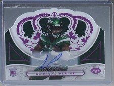 2020 Panini Chronicles Crown Royale Pink Rookie 14/25 La'Mical Perine Auto 1m1a