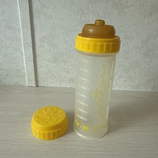 Vintage Playtex Drop-Ins Flat Top Bottle 8 oz Yellow Animals With Nipple 1997