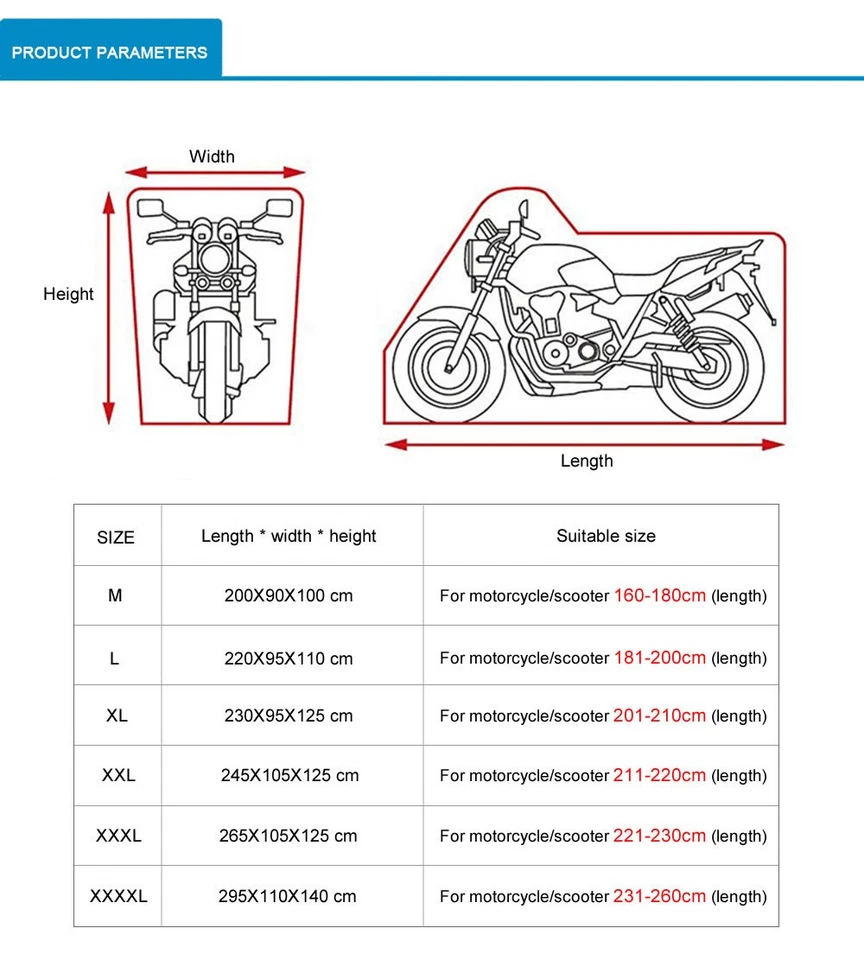 Motorcycle Cover Moped Scooter UV Dust Protector For Vespa Sprint S 125 150 50 Foto 2 de 4